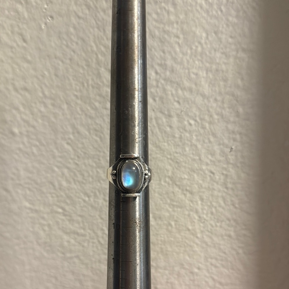 Elegant Silver Moonstone Ring